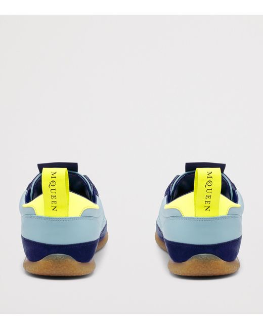 McQueen Blue Leather Ec1 Sneakers for men