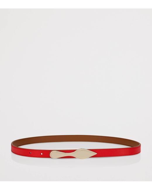 Christian Louboutin Brown Bettina Leather Reversible Belt