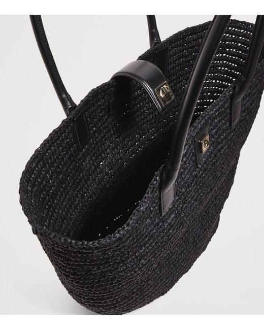 Anine Bing Black Monogram Lou Tote Bag