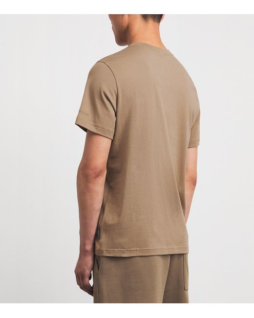 Moose Knuckles Natural Cotton Crescent T-Shirt for men