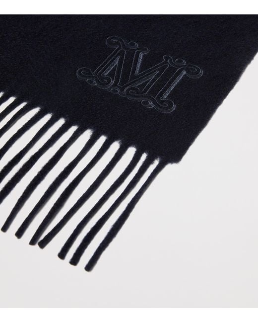 Max Mara Black Cashmere Scarf
