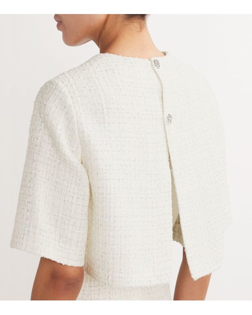 Maje White Tweed 2-In-1 Mini Dress