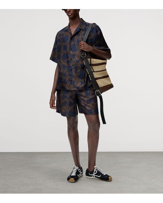 Loewe Blue X Paula's Ibiza Silk Anagram Shirt