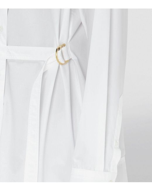J.W. Anderson White Cotton Deconstructed Shirt Dress