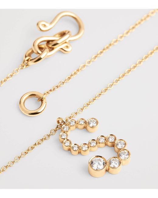 Sophie Bille Brahe Metallic And Diamond Soprano 'S' Necklace