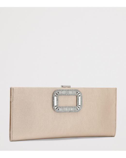 Roger Vivier Natural Leather Pilgrim Clutch Bag