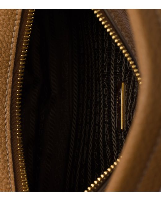 Prada Brown Small Leather Top-Handle Bag