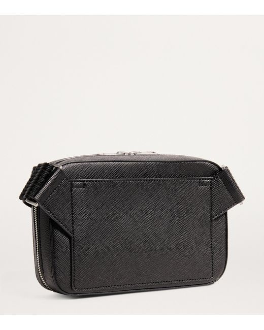 Sandro Black Small Recycled Leather Cross-Body Bag for men
