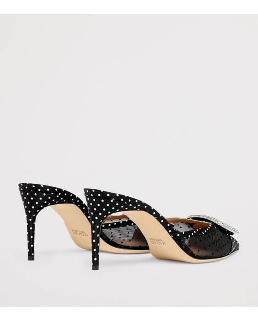 Malone Souliers Black Tulle Polka Dot Mona Mules 70