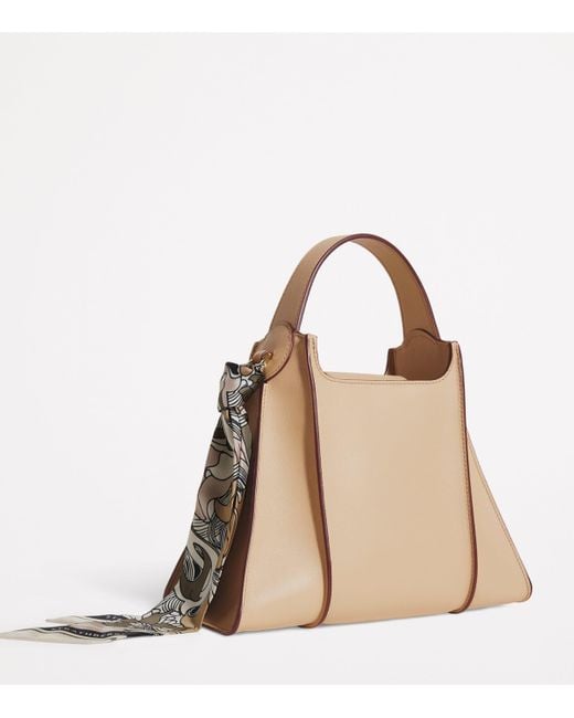 Strathberry Natural Leather Arkshell Top-Handle Bag