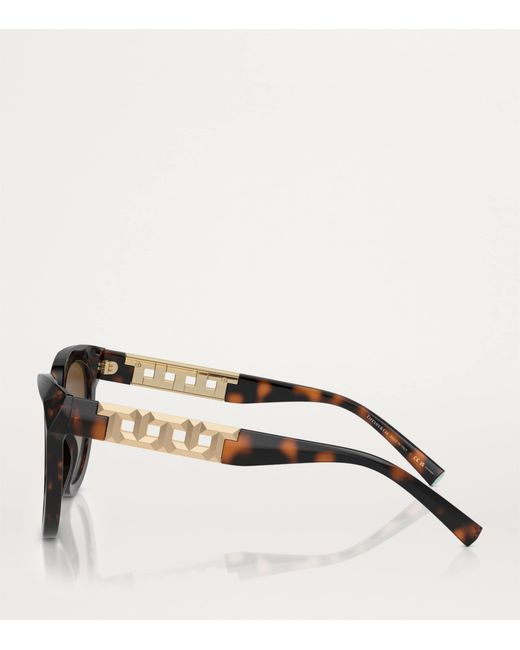 Tiffany & Co Brown Acetate Cat Eye Sunglasses