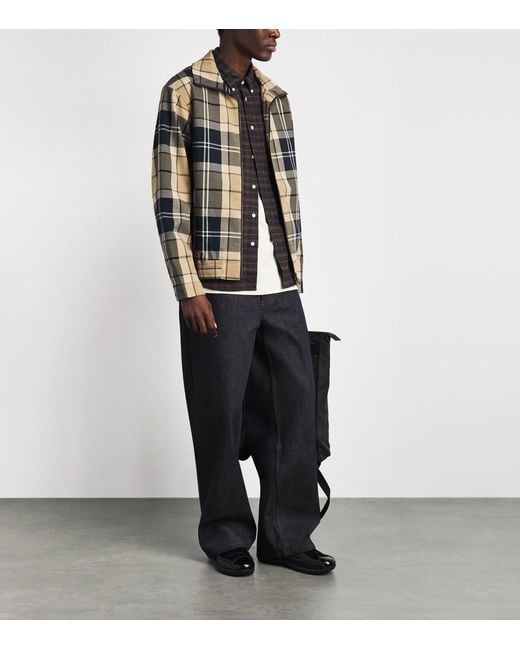 Barbour Black Cotton Mineral Tartan Dunoon Shirt for men