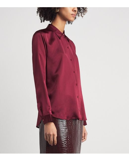 L'Agence Red Silk Tyler Blouse