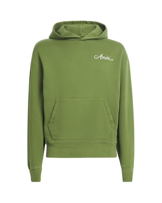 Amiri Green Bandana Logo Hoodie