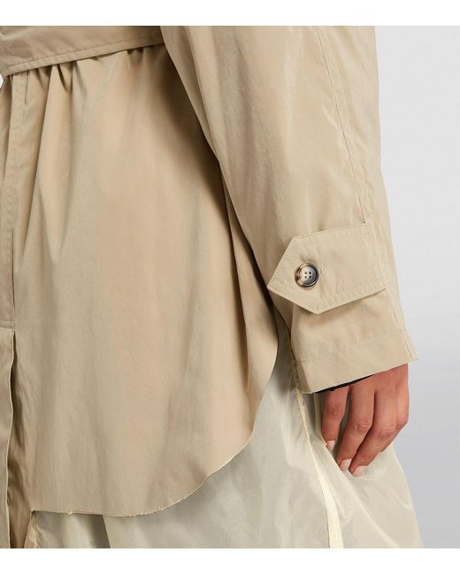 MM6 by Maison Martin Margiela Natural Cut-out Trench Coat