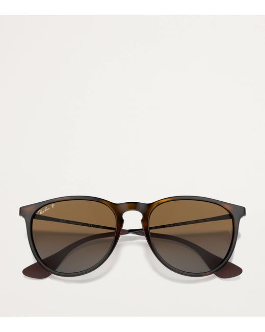 Ray-Ban Brown Round Erika Classic Sunglasses