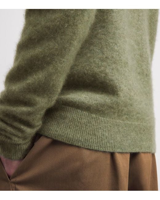 The Row Green Lorynna Cashmere-Silk Sweater
