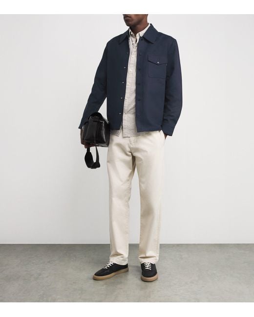 Fusalp Blue Cotton Jaymeo Overshirt for men