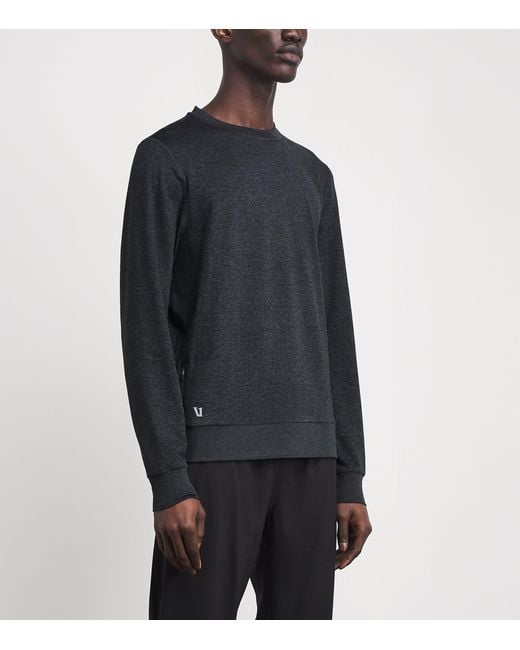 vuori Black Ponto Performance Sweatshirt for men
