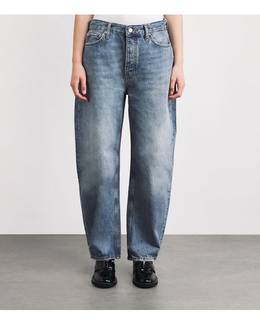 Anine Bing Blue Barrel-Leg Fritz Jeans