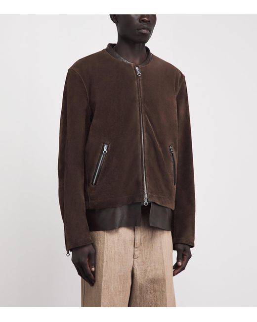 Our Legacy Brown Suede Drift Jacket for men
