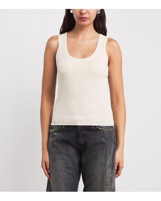 Herskind White Knit Morris Tank Top