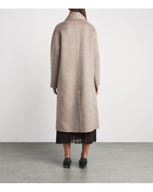 Claudie Pierlot Natural Wool-Blend Longline Coat