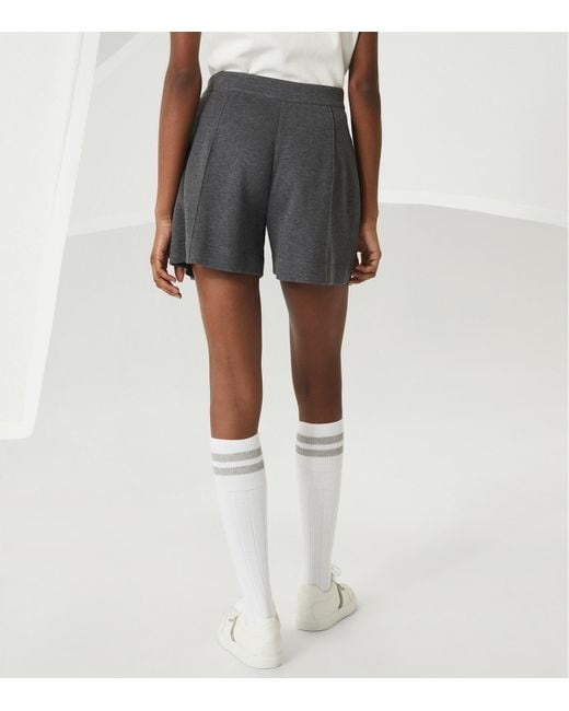 Brunello Cucinelli Gray Techno Cotton Piqué Shorts