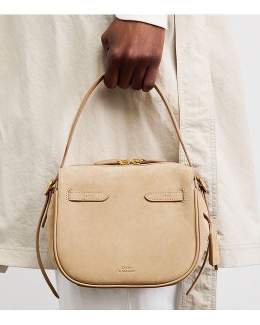 Polo Ralph Lauren Natural Small Suede Polo Id Satchel Bag