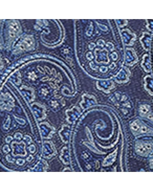 Eton of Sweden Blue Silk Paisley Tie for men
