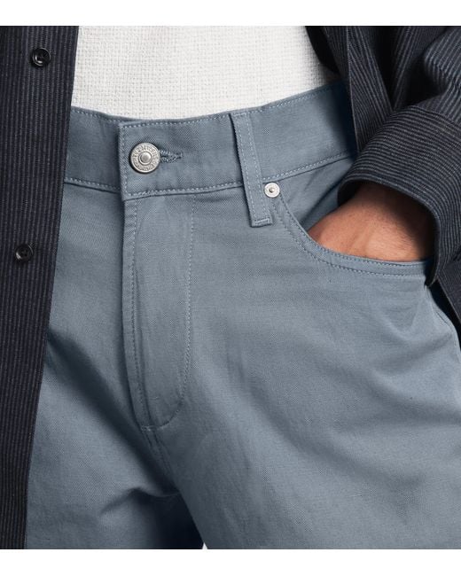 Citizens of Humanity Gray Cotton-Linen Elijah Straight Jeans for men