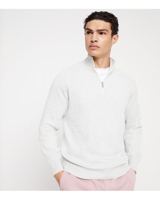 Mens white deals quarter zip