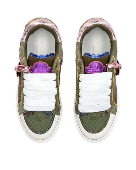 Kurt Geiger Pink Leather Southbank Tag Sneakers