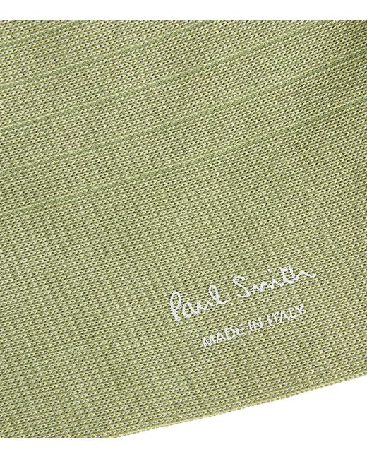 Paul Smith Green Shadow Rib Socks for men