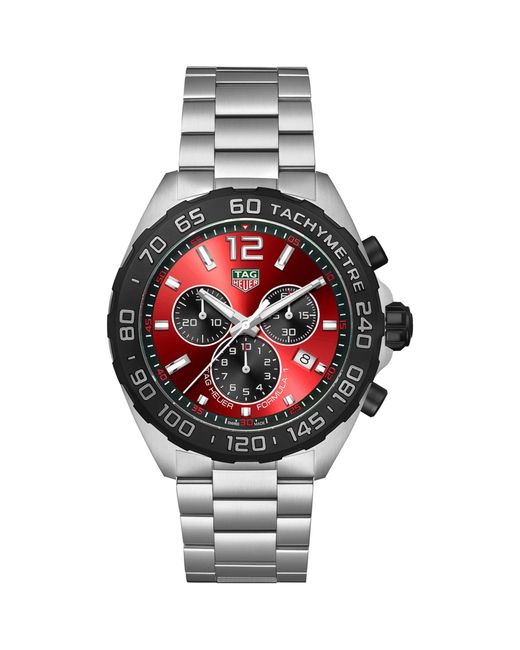 Tag Heuer Gray Stainless Steel Formula 1 Chronograph Watch 43mm for men