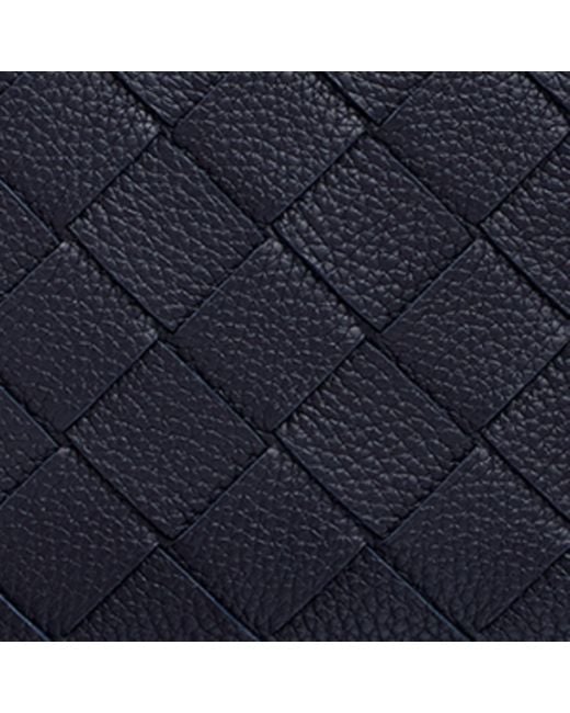 Bottega Veneta Blue Leather Intrecciato Camera Bag for men