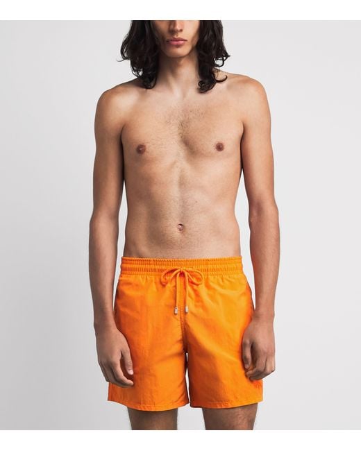 Vilebrequin Orange Water-Reactive Octopus Swim Shorts for men