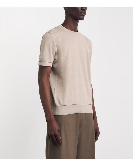 Brioni White Sea Island Cotton T-Shirt for men