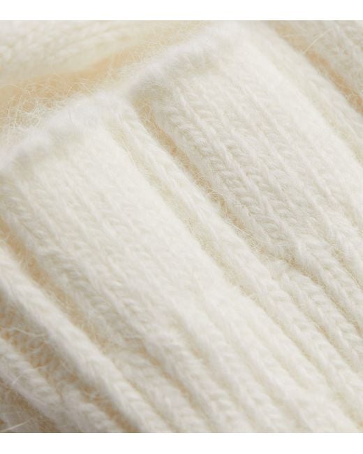 Falke White Knitted Bed Socks