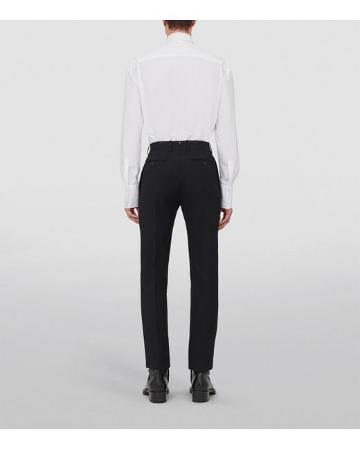 Alexander McQueen Black Wool Cigarette Trousers for men