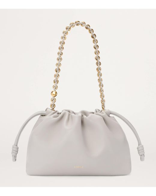 Loewe Metallic Medium Leather Flamenco Shoulder Bag
