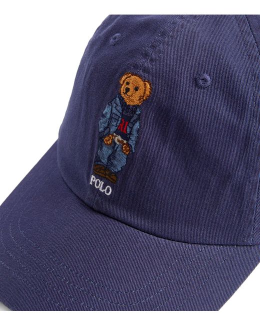 Polo Ralph Lauren Blue Denim Polo Bear Cap for men