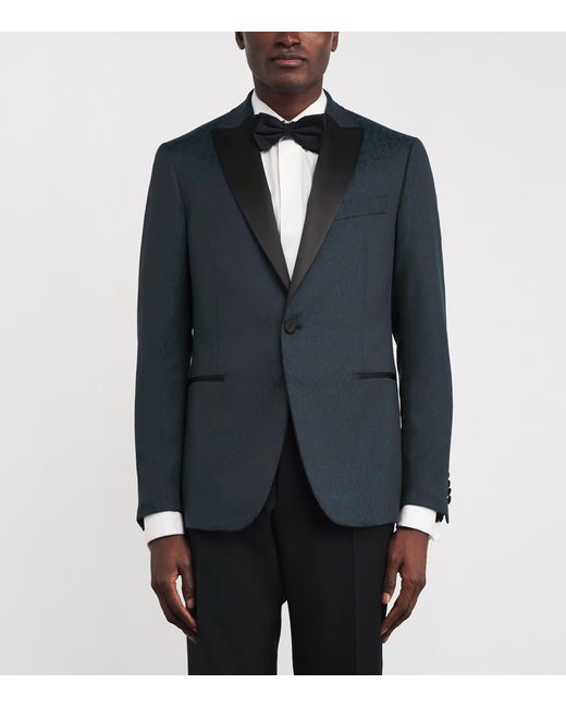 Pal Zileri Blue Floral Jacquard Dinner Jacket for men