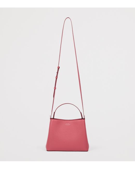 Smythson Pink Leather Day Cross-Body Bag