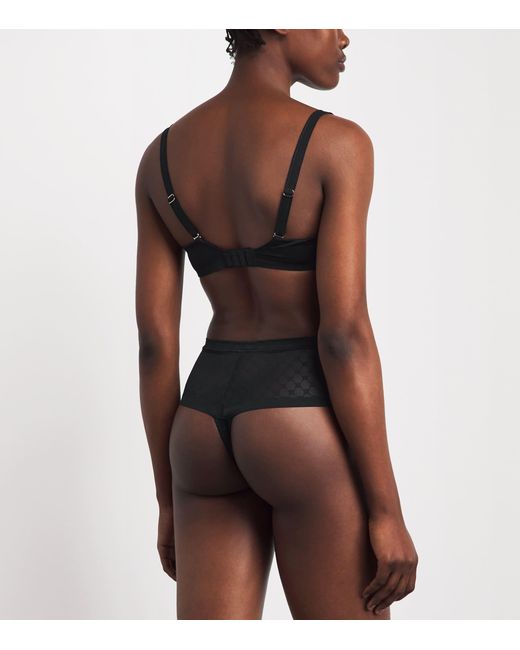 Simone Perele Black Lace Plume Plunge Bra