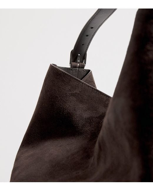 Totême  Black Suede Belted Tote Bag