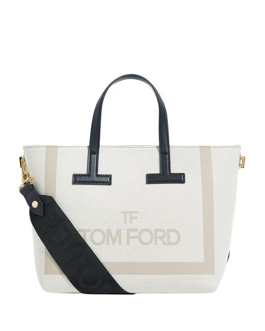 Tom Ford Natural Mini Canvas Tote Bag