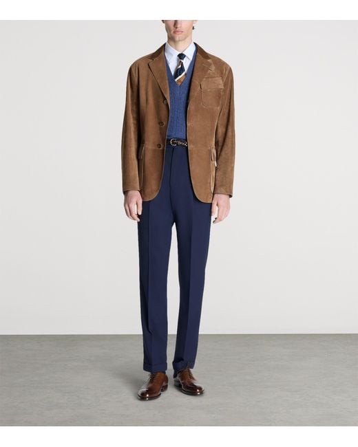 Dunhill Brown Suede Blazer for men