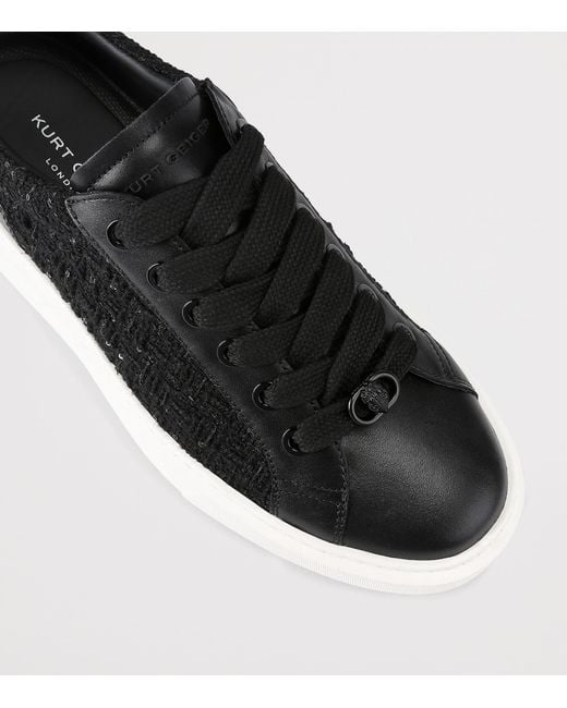 Kurt Geiger Black Embellished Albion Retro Sneakers for men