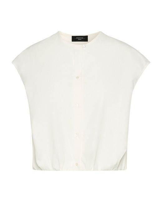 Weekend by Maxmara White Collarless Shirt